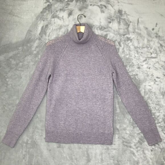 Meadow Rue by Anthropologie Agatha Turtleneck Sweater Womens Small Lilac Raglan - Picture 1 of 10